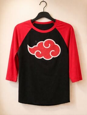 Naruto Shippuden Akatsuki Cloud Shirt Black Red